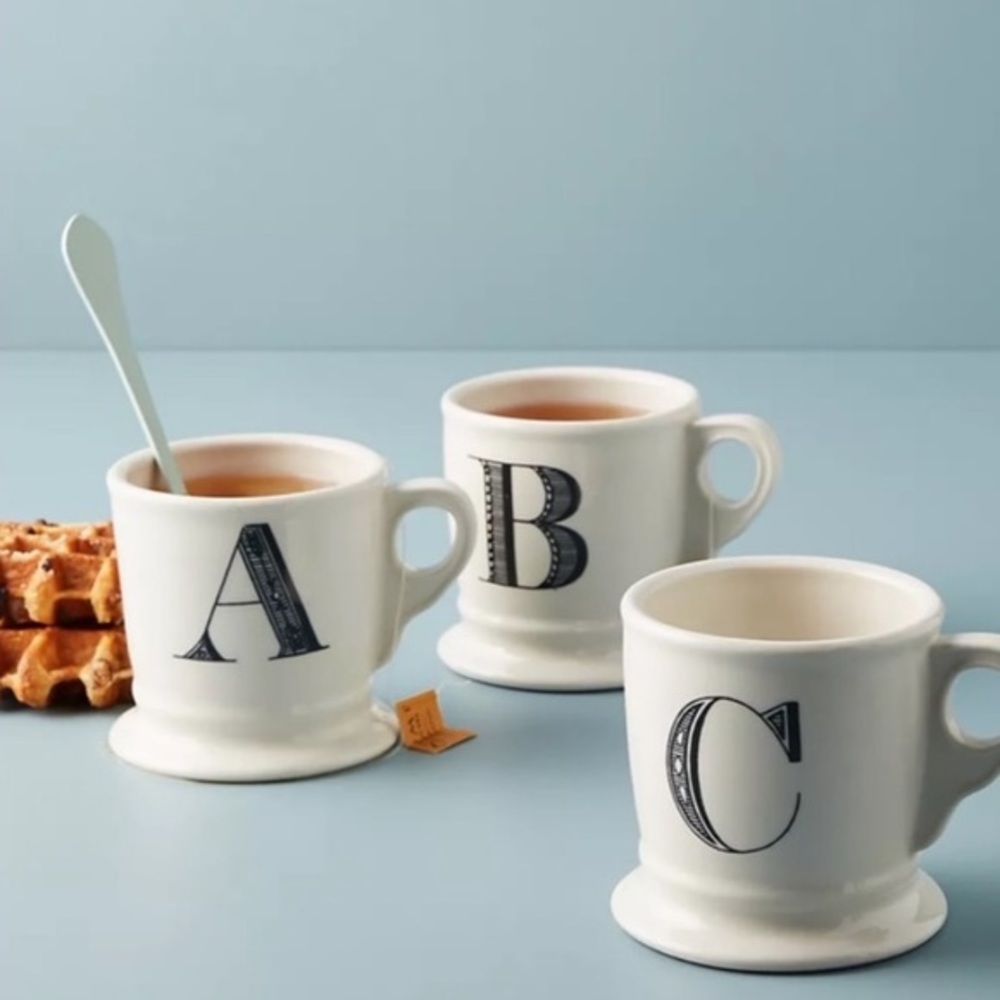 Anthropologie Monogram “A” Mug NWOT